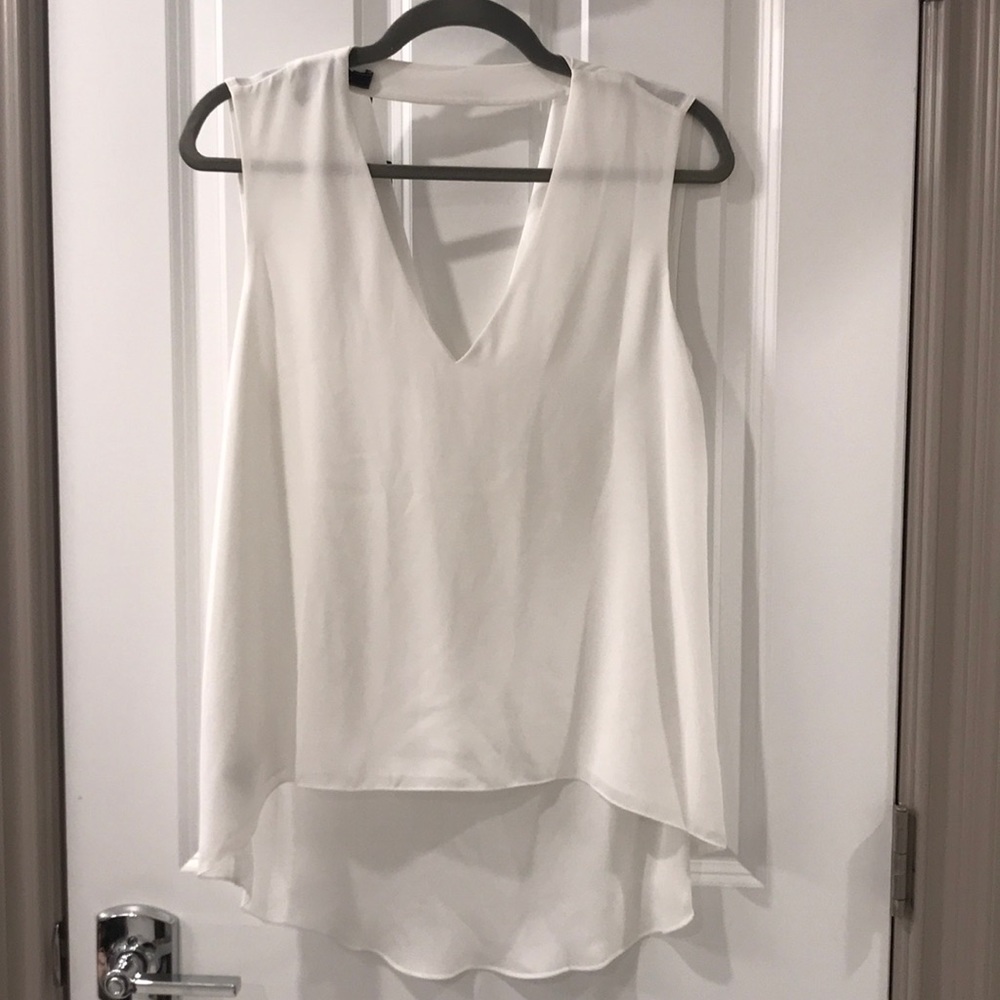 BCBG brand new, sleeveless white blouse
